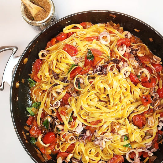 Squid Pasta with Porcini Genie