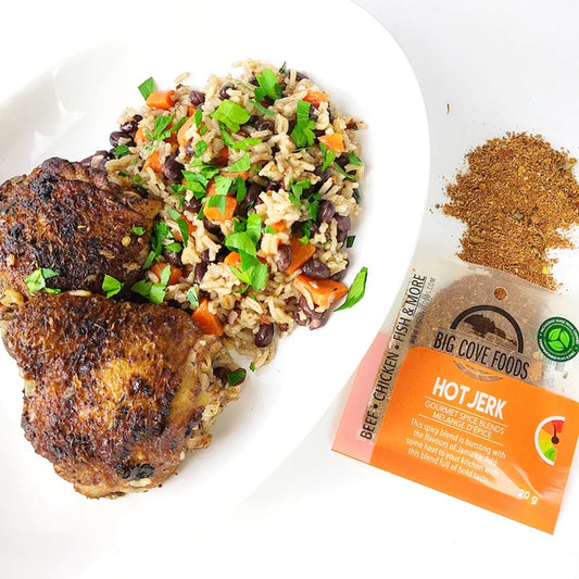 One Pot Jerk Chicken with Rice and Beans