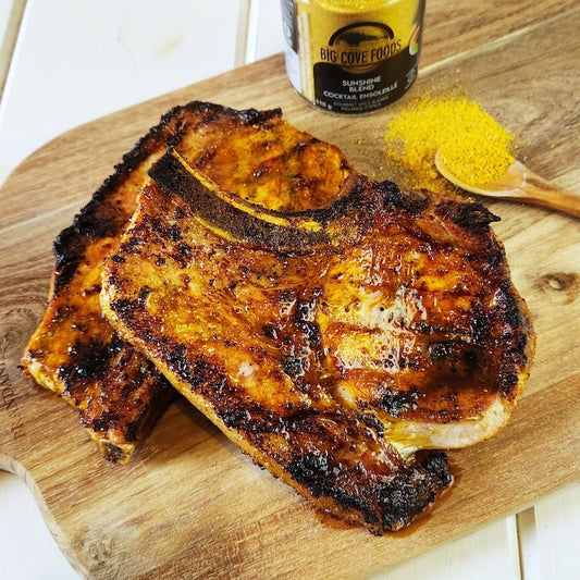 Grilled Pork Chops with Sunshine Blend and Fish Sauce