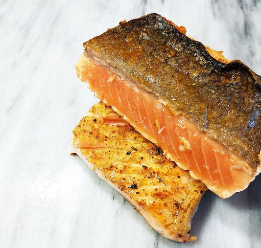 Crispy Salmon with Maple Mustard