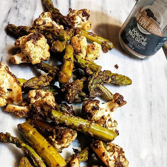 Porcini Asparagus Genie with Cauliflower