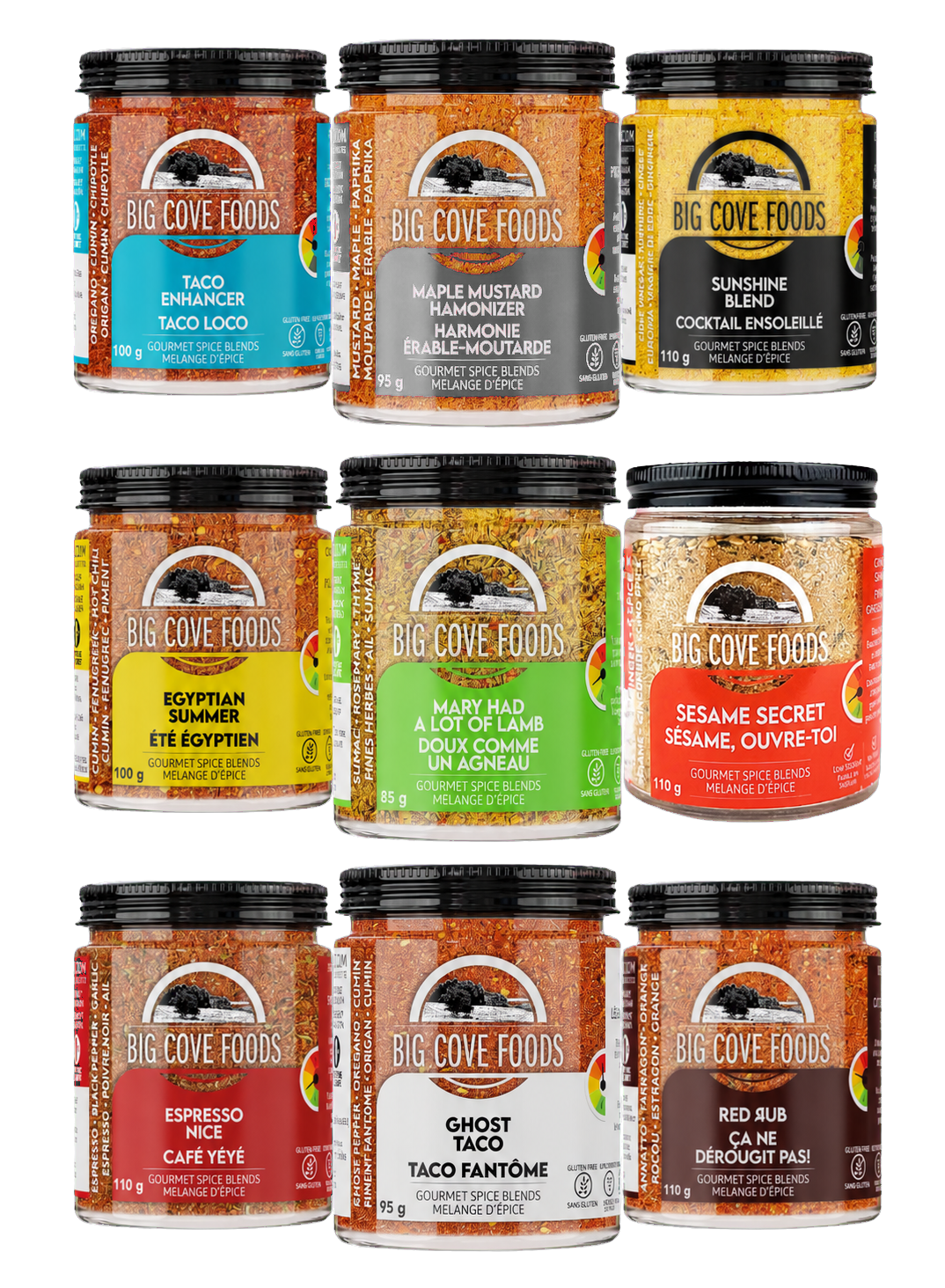 Nine Big Cove Foods spice blends
